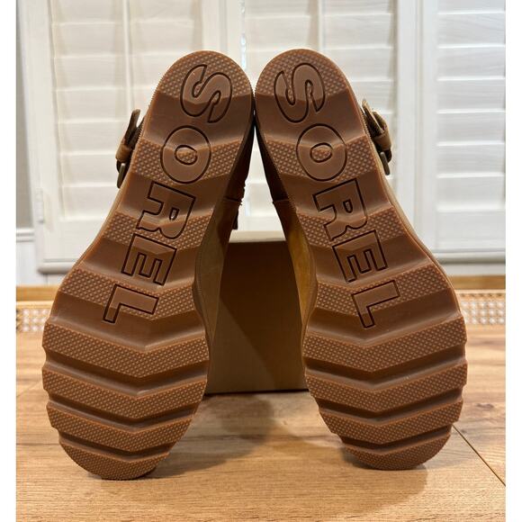 Sorel Women's Joan Of Arctic™ Wedge II Buckle Bootie WP Tan Leather Size 12 NWOB - Picture 12 of 14